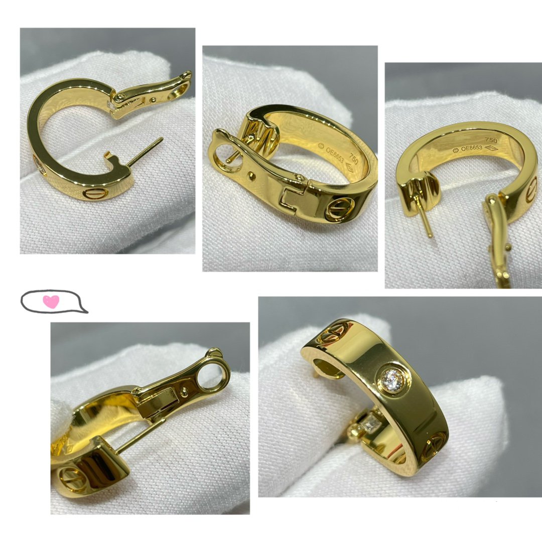 [Lumi Jewels]LOVE 5.5MM 1 DIAMOND EARRINGS