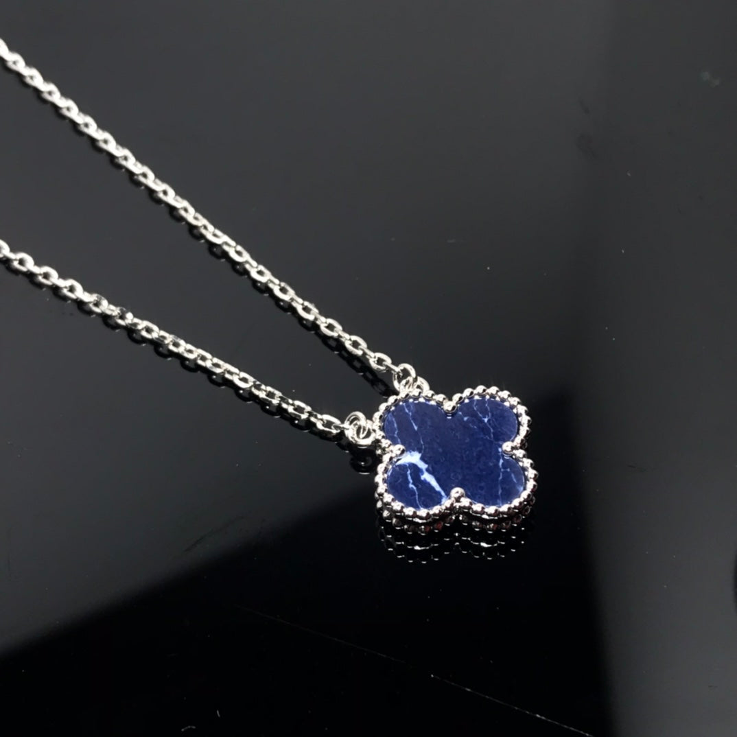 [Lumi Jewels]CLOVER PIETERSITE SILVER LONG NECKLACE