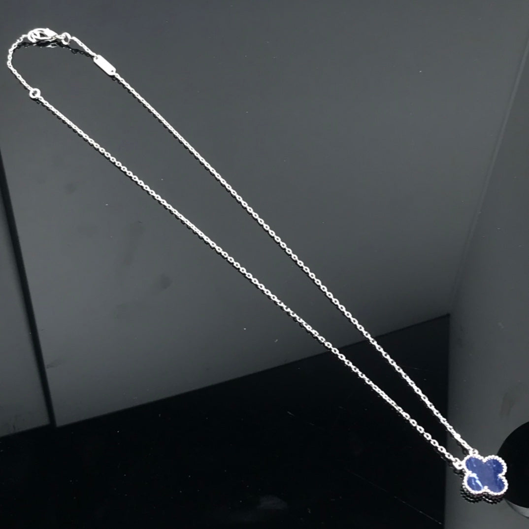 [Lumi Jewels]CLOVER PIETERSITE SILVER LONG NECKLACE