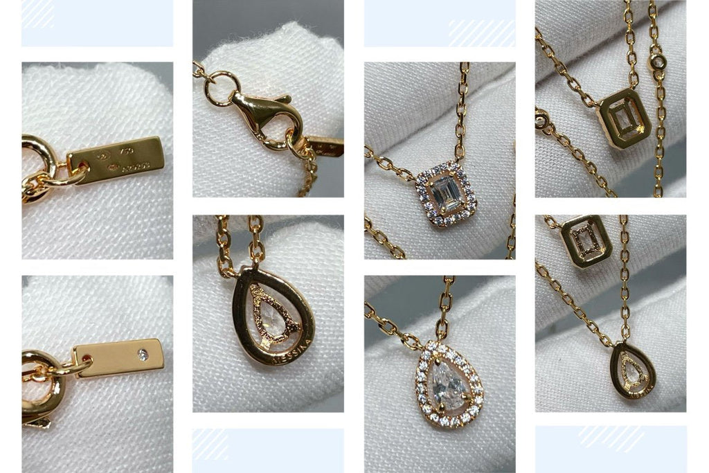 [Lumi]MY TWIN 2 ROW DIAMOND NECKLACE