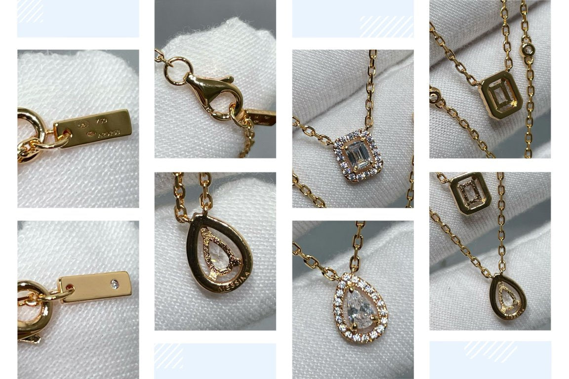 [Lumi]MY TWIN 2 ROW DIAMOND NECKLACE