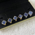 [Lumi Jewels]CLOVER PIETERSITE MEDIUM STUD EARRINGS