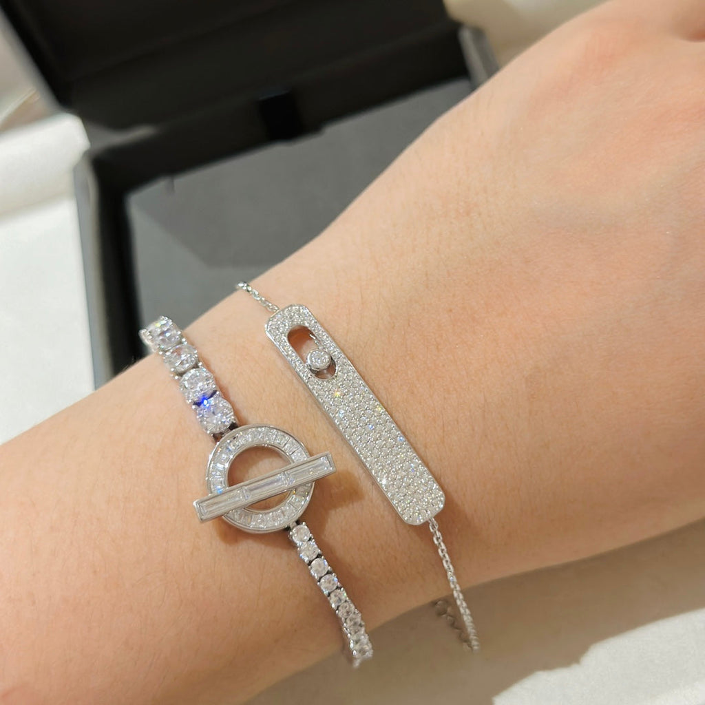 [Lumi]MOVE CLASSIQUE DIAMOND PAVED BRACELET