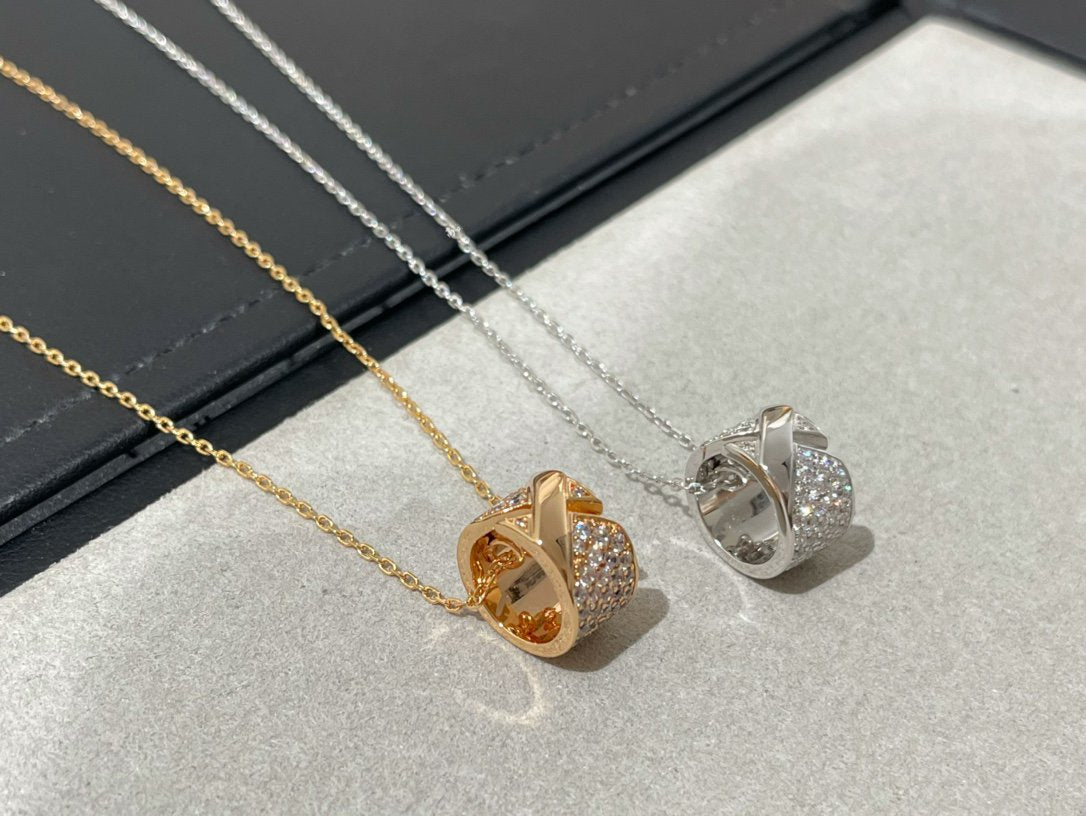 [Lumi Jewels]LIENS EVIDENCE DIAMOND PAVED NECKLACE