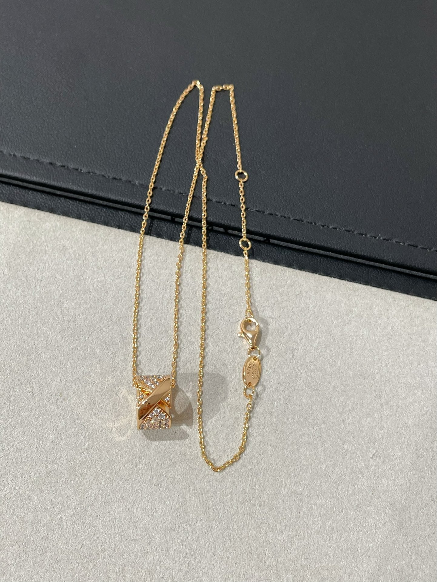 [Lumi Jewels]LIENS EVIDENCE DIAMOND PAVED NECKLACE