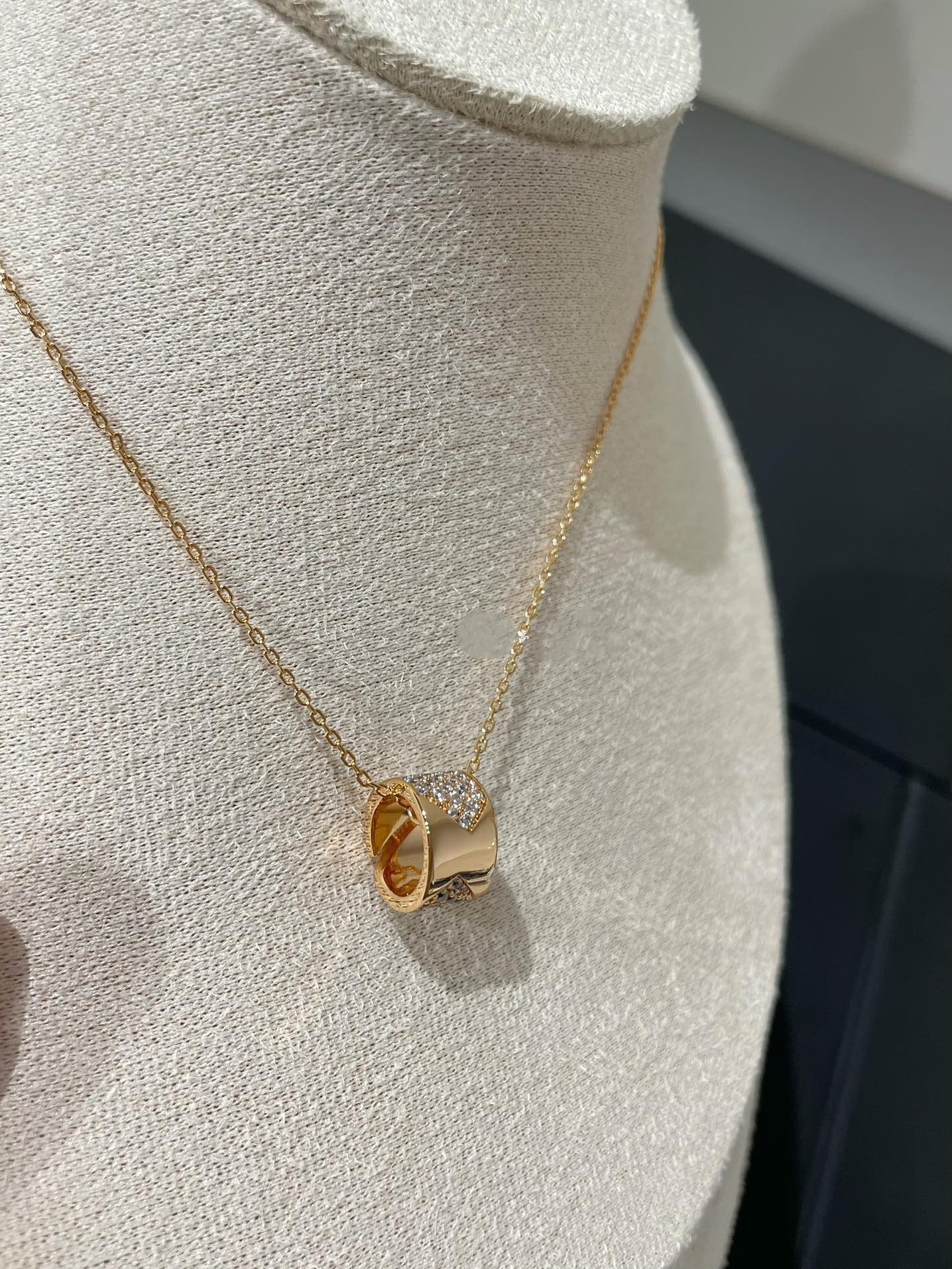 [Lumi Jewels]LIENS EVIDENCE DIAMOND PAVED NECKLACE
