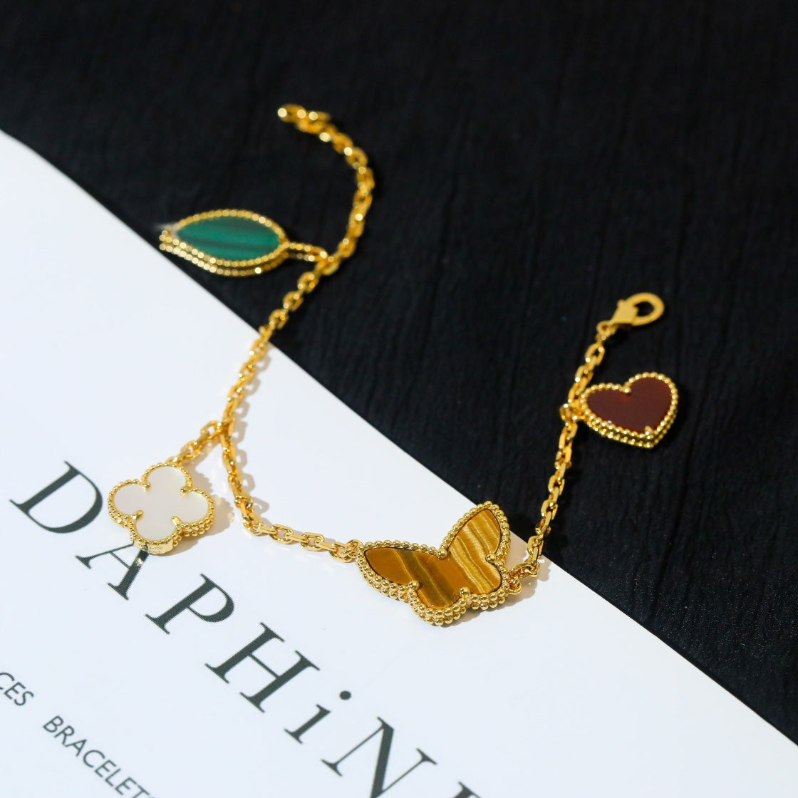[Lumi Jewels]LUCKY SPRING 5 MOTIF GOLD BRACELET