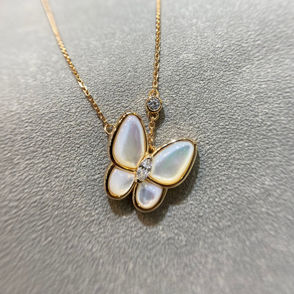 [Lumi Jewels]BUTTERFLY MOP DIAMOND NECKLACE
