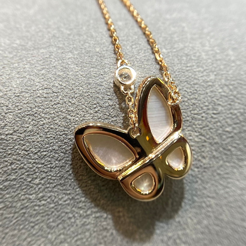 [Lumi Jewels]BUTTERFLY MOP DIAMOND NECKLACE