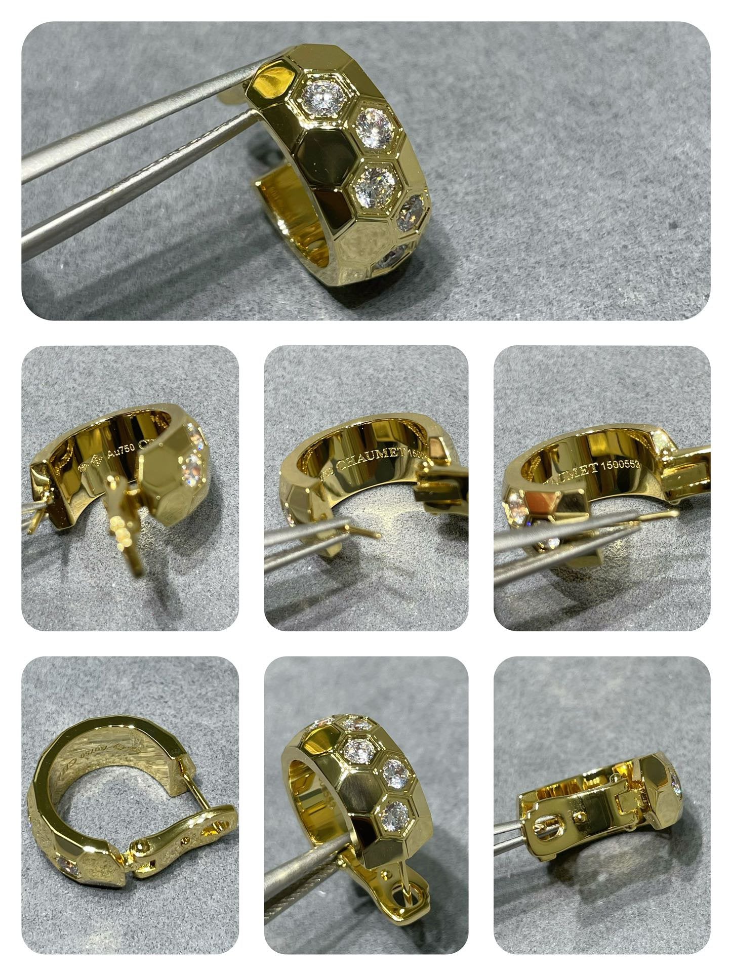 [Lumi Jewels]BEE LOVE DIAMOND HOOP EARRINGS