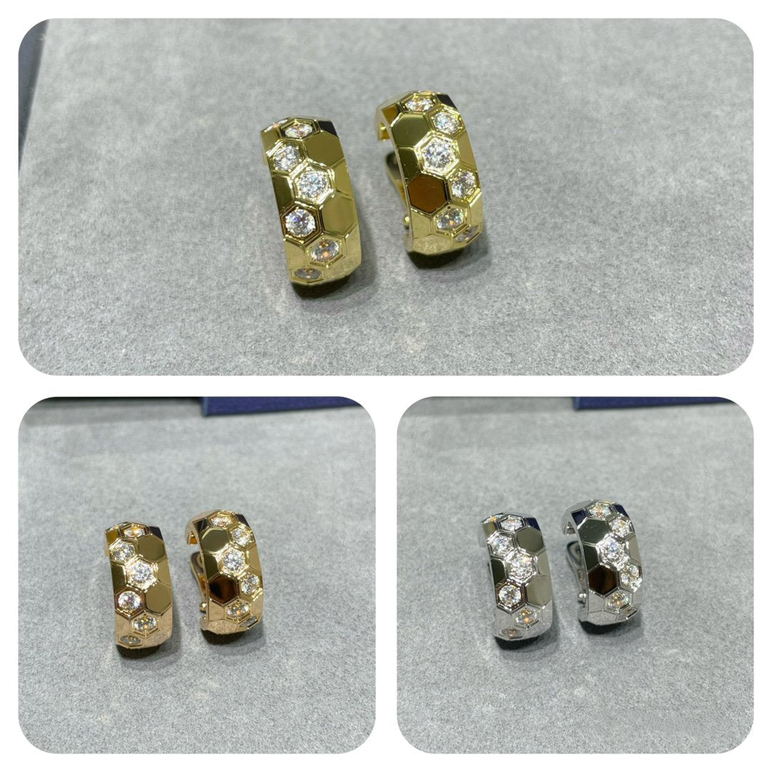 [Lumi Jewels]BEE LOVE DIAMOND HOOP EARRINGS
