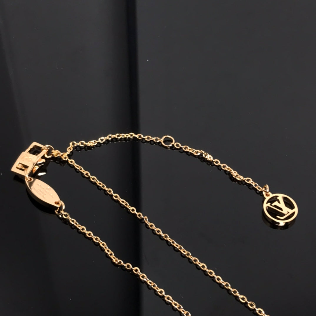 [Lumi Jewels]COLOR BLOSSOM PINK MOP SUN GOLD NECKLACE
