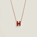 [Lumi Jewels]HM CLIC RED ENAMEL GOLD NECKLACE