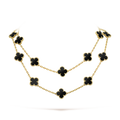 [Lumi Jewels]CLOVER 20 MOTIFS ONYX NECKLACE
