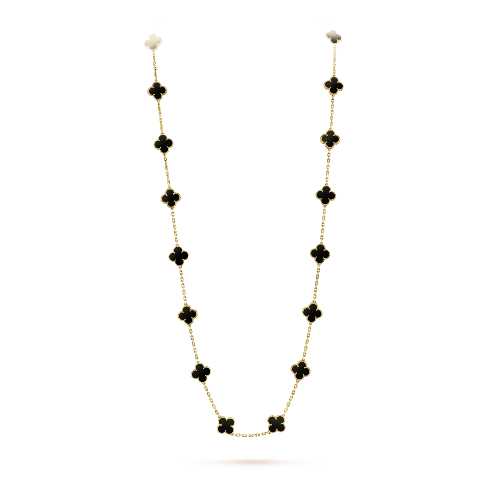 [Lumi Jewels]CLOVER 20 MOTIFS ONYX NECKLACE