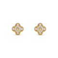 [Lumi Jewels]CLOVER MEDIUM 1 MOTIFS FUll DIAMOND EARRINGS