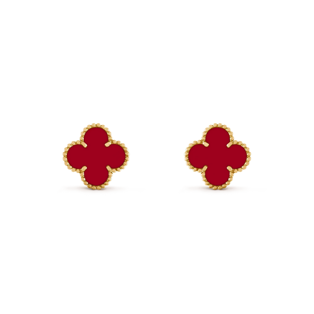 [Lumi Jewels]CLOVER MEDIUM 1 MOTIFS CARNELIAN  EARRINGS