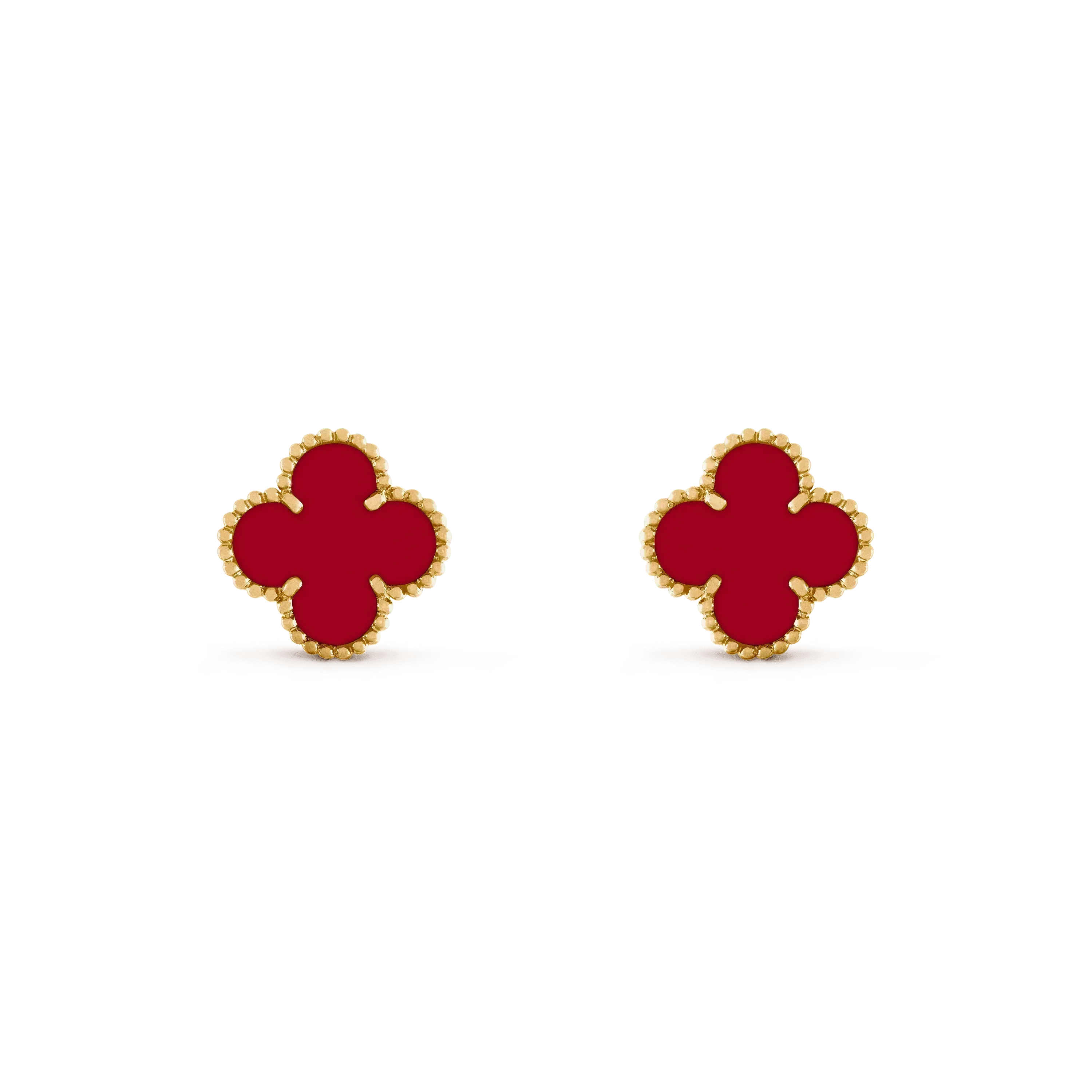 [Lumi Jewels]CLOVER MEDIUM 1 MOTIFS CARNELIAN  EARRINGS