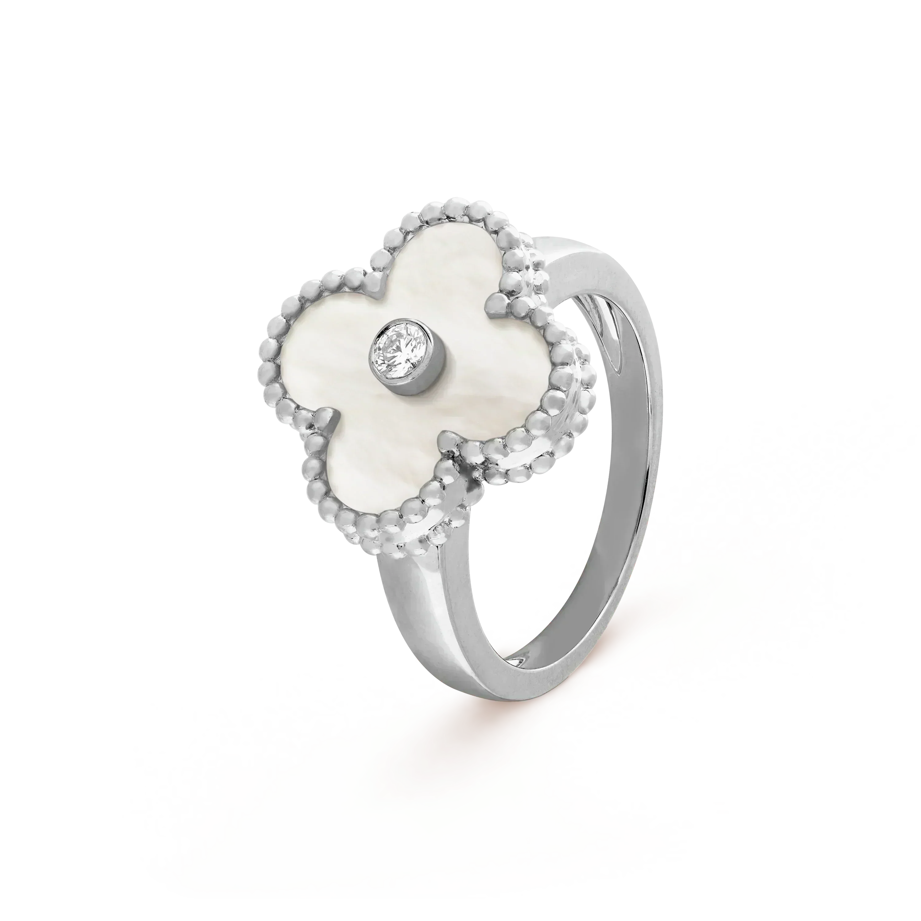 [Lumi Jewels]CLOVER SILVER MOP DIAMOND RING