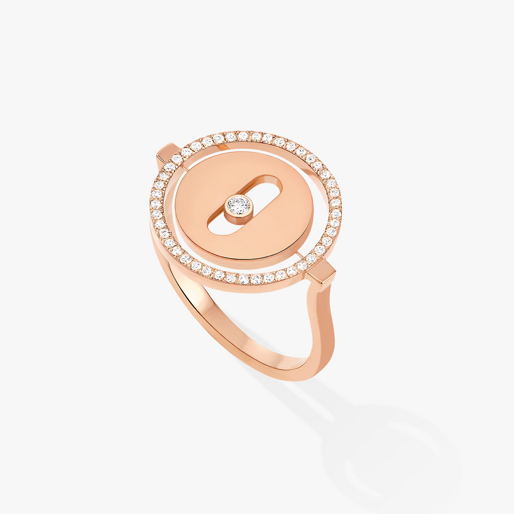[Lumi]LUCKY MOVE PINK GOLD DIAMOND RING