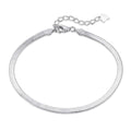 [Lumi Jewels]Flat Snake Bone Chain Blade Necklace