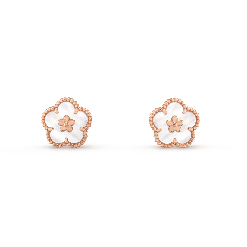 [Lumi Jewels]LUCKY PINK GOLD WHITE MOP EARRINGS