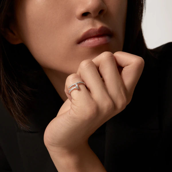 [Lumi Jewels]JUSTE RING 1.8MM SILVER DIAMONDS