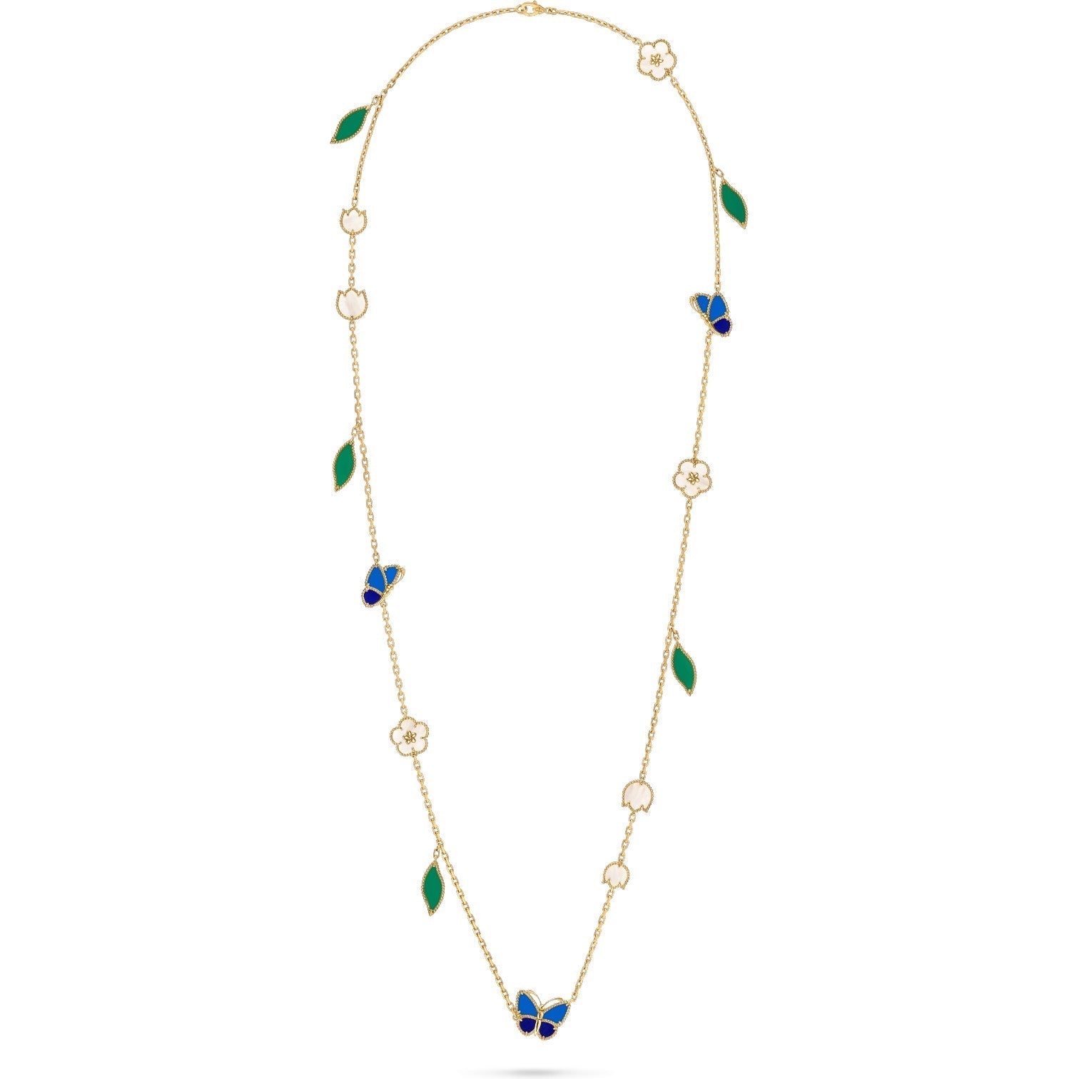 [Lumi Jewels]LUCKY SPRING BUTTERFLY 15 FLOWER NECKLACE