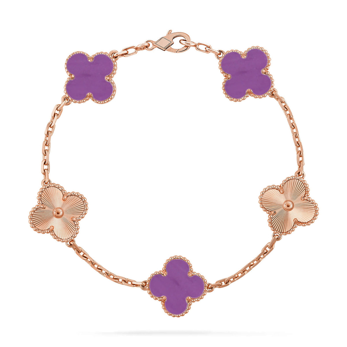 [Lumi Jewels] CLOVER 5 MOTIF VIOLET BRACELET COLLECTION