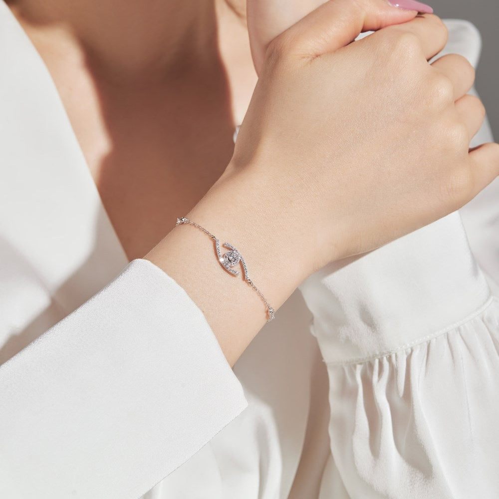 [Lumi Jewels]Lucky Eye Pave-Set Diamond Bracelet