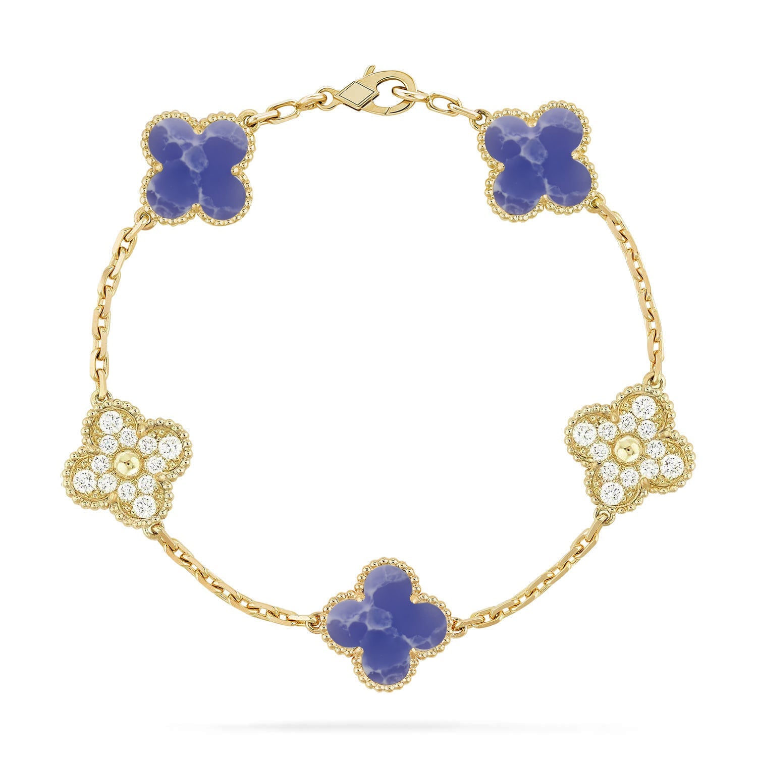 [Lumi Jewels]CLOVER 5 MOTIF BLUE VEINS BRACELET COLLECTION