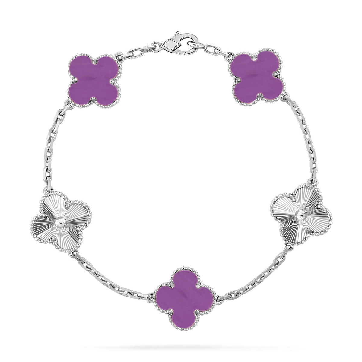 [Lumi Jewels] CLOVER 5 MOTIF VIOLET BRACELET COLLECTION
