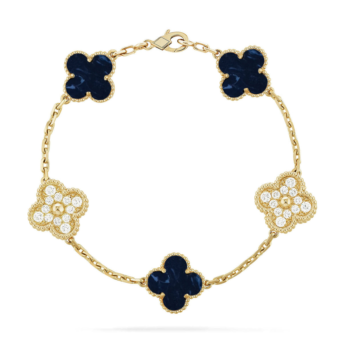 [Lumi Jewels]CLOVER 5 MOTIF PIETERSITE BRACELET COLLECTION