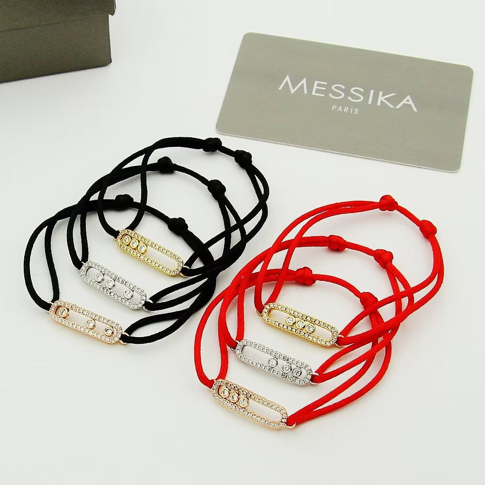 [Lumi Jewels]Messika Care(s) pink cord pav¨¦ bracelet