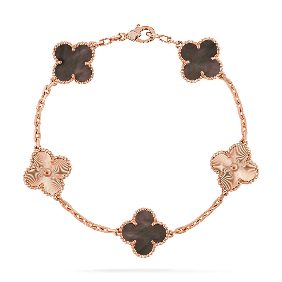 [Lumi Jewels] CLOVER 5 MOTIF GRAY MOP BRACELET COLLECTION