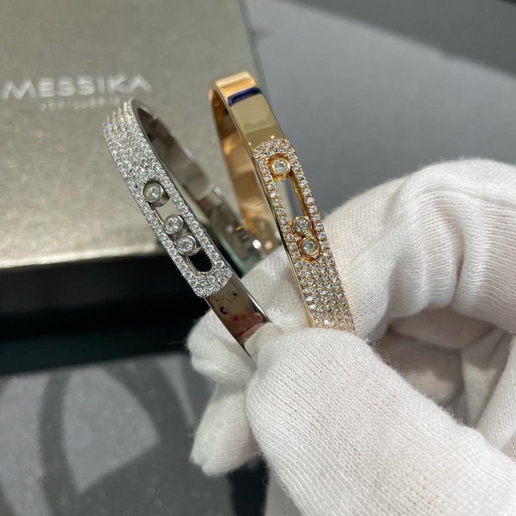 [Lumi]Move Noa Rose Gold Pav茅 Diamond Bangle Bracelet