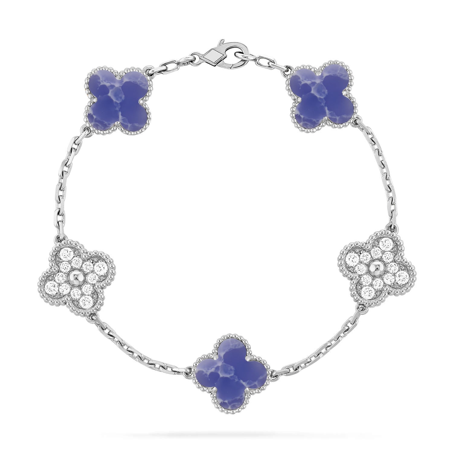 [Lumi Jewels]CLOVER 5 MOTIF BLUE VEINS BRACELET COLLECTION