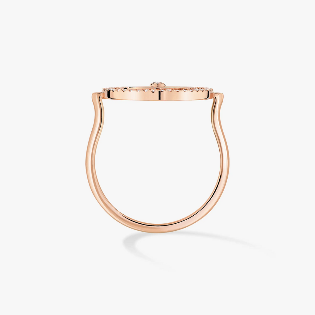 [Lumi]LUCKY MOVE PINK GOLD DIAMOND RING