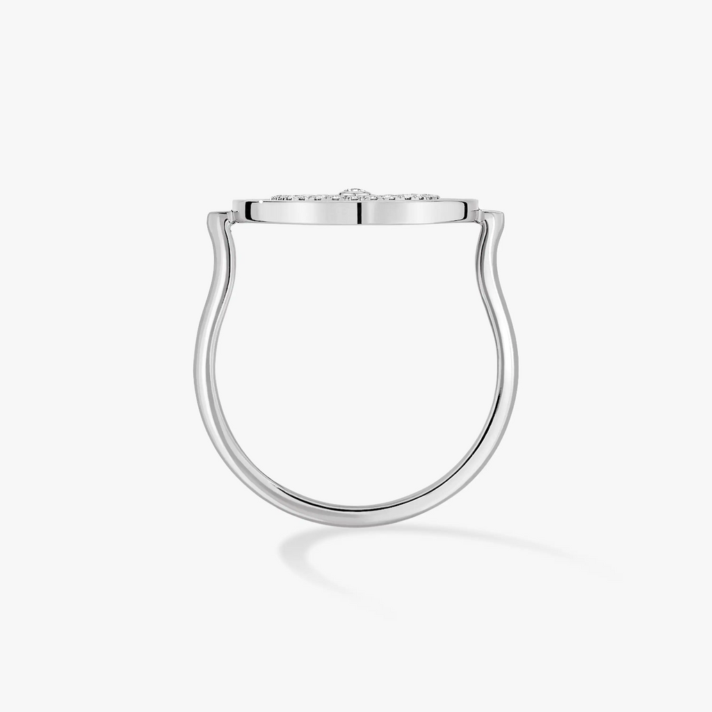 [Lumi]LUCKY MOVE PAVED SILVER DIAMOND RING