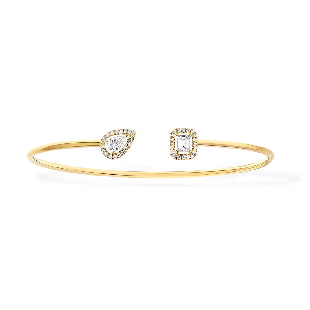 [Lumi]JONC FLEX MY TWIN TOI & MOI SILVER DIAMOND BRACELET