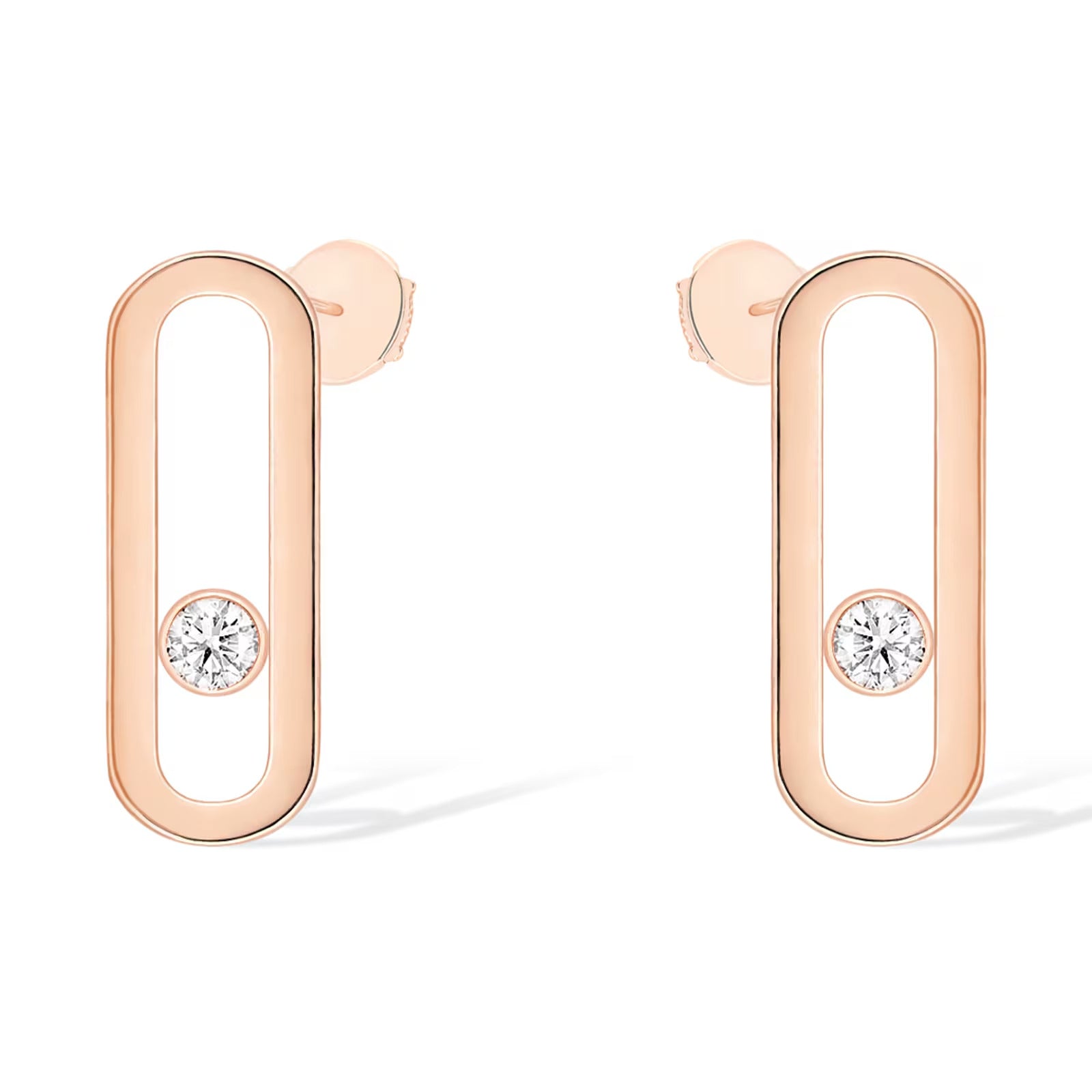 [Lumi]MOVE UNO SMALL 1 DIAMOND EARRINGS