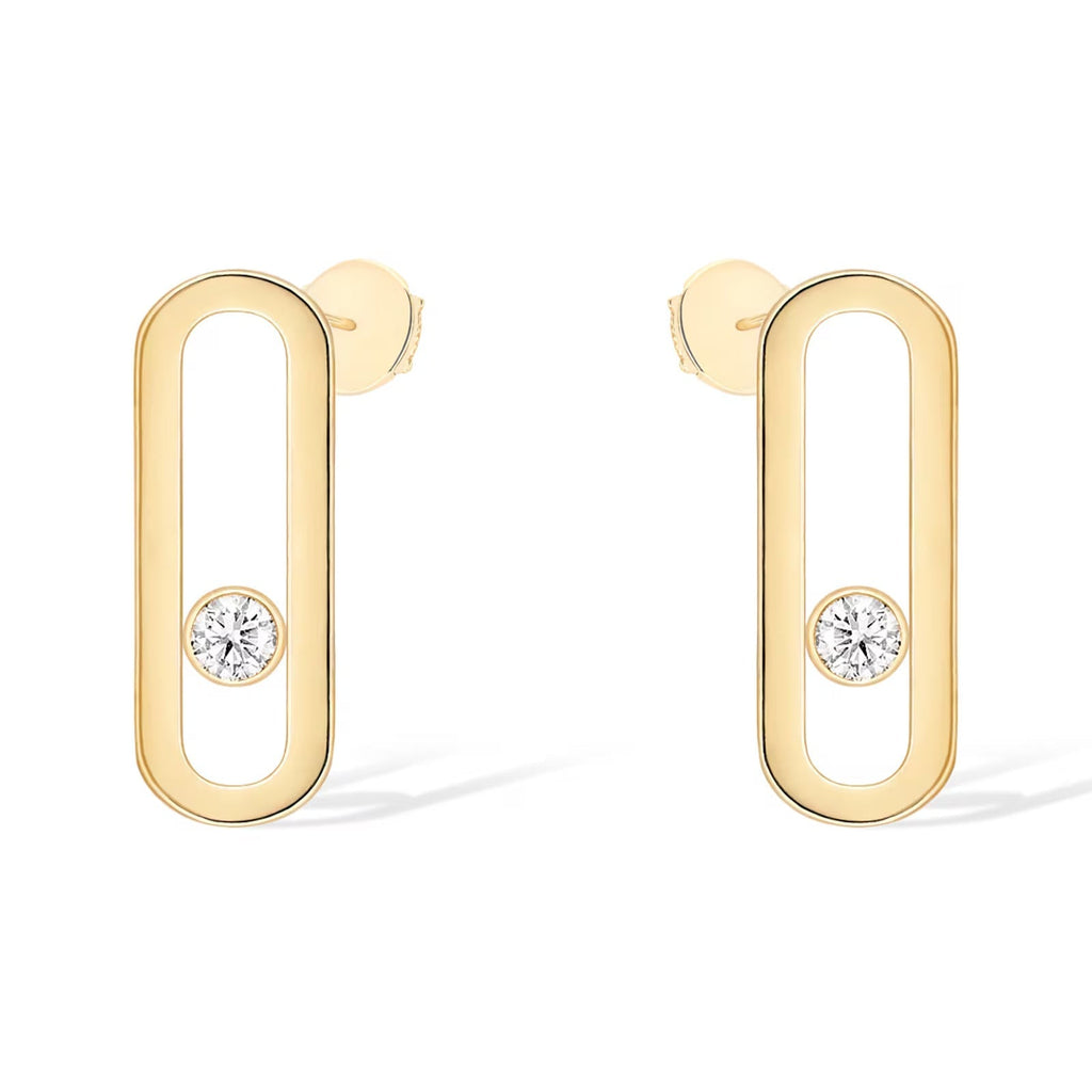 [Lumi]MOVE UNO SMALL 1 DIAMOND EARRINGS