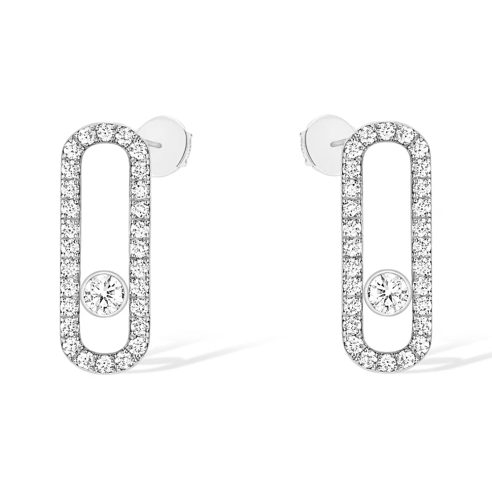 [Lumi]MOVE UNO STUD DIAMOND PAVED EARRINGS