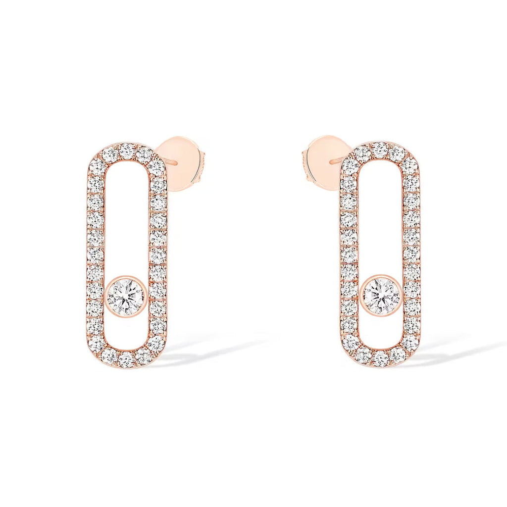 [Lumi]MOVE UNO STUD DIAMOND PAVED EARRINGS