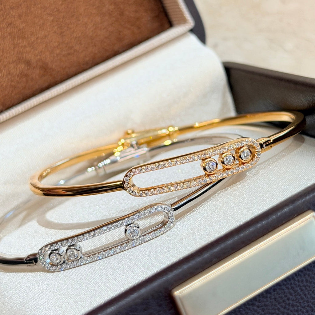 [Lumi Jewels]Move Pav¨¦ Diamond Bangle Bracelet M
