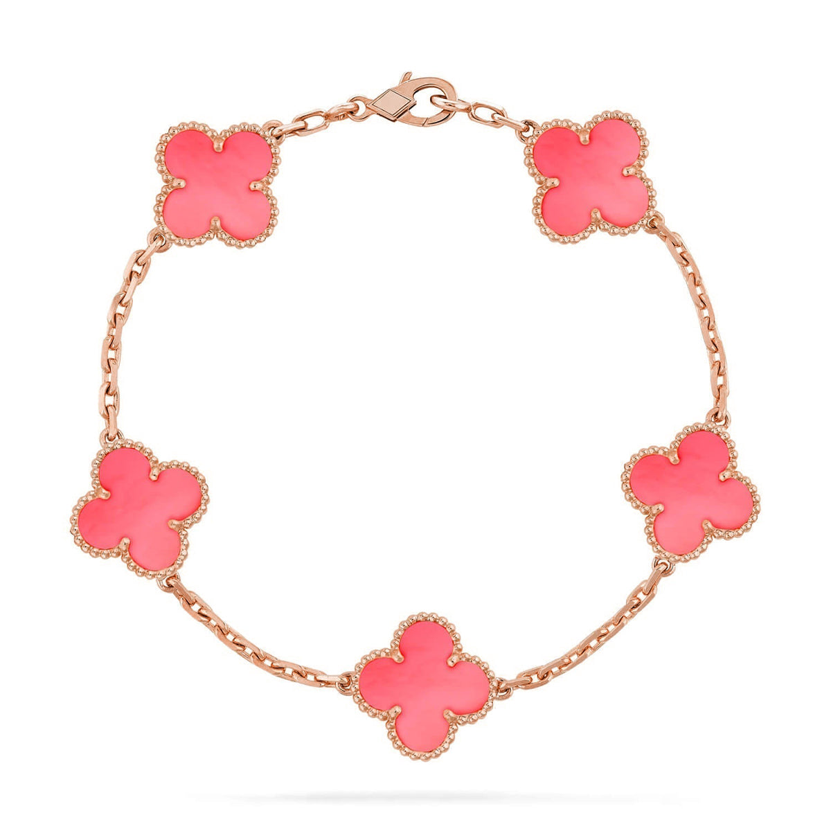 [Lumi Jewels] CLOVER 5 MOTIFS  PINK MOP BRACELET COLLECTION
