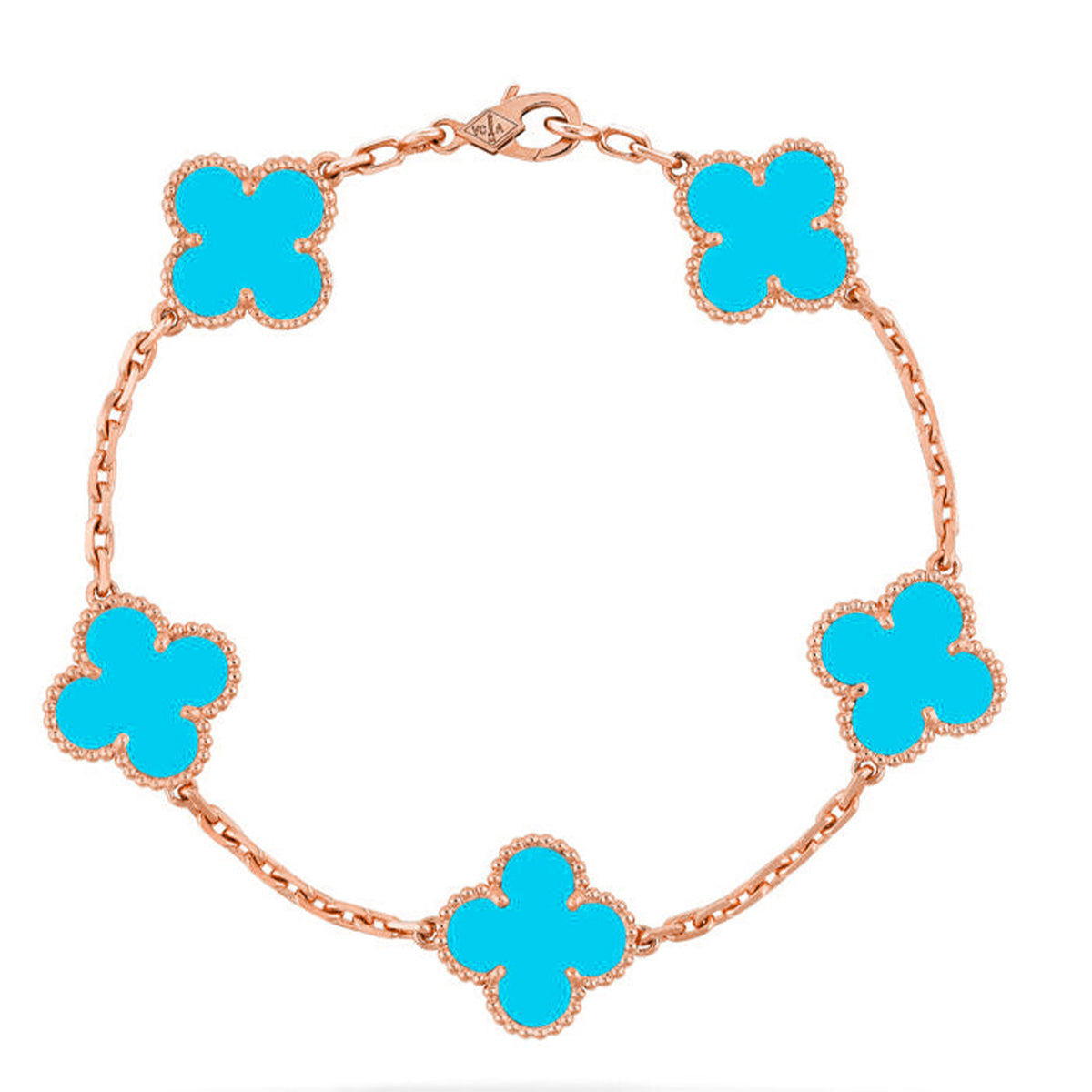 [Lumi Jewels] CLOVER 5 MOTIF TURQUOISE BRACELET COLLECTION