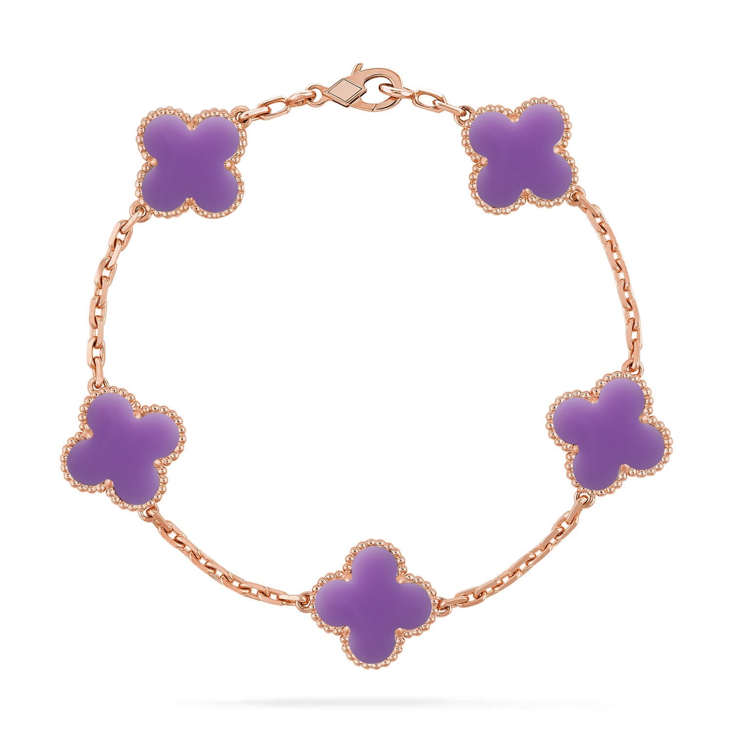 [Lumi Jewels]CLOVER 5 MOTIF LIGHT PURPLE BRACELET COLLECTION