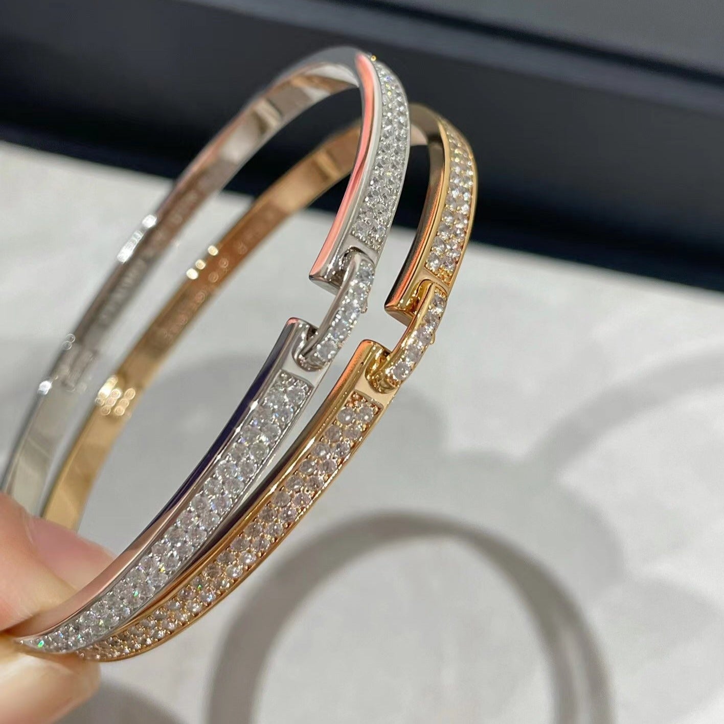 [Lumi Jewels]LIENS VIDENCE DIAMOND PAVED BRACELET