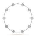 [Lumi Jewels]CLOVER 10 MOTIFS DIAMOND NECKLACE